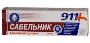Гель-бальзам 911 для суставов: мазь с сабельником и хондроитином Гель-бальзам 911 для суставов: мазь с сабельником и хондроитином